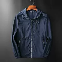 marque jaqueta ralph lauren en promotion hoodie zipper blue